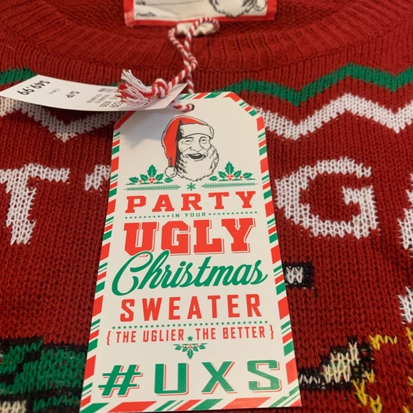 "Let's Get Elfed Up" Ugly Christmas Sweater, NWT - Picture 3 of 8